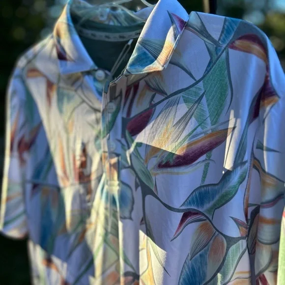 Walter Hagen Multicolor Shirt with Green Accents NWT - Picture 4 of 5